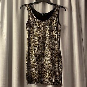 Gold & black cheetah print dress by Forever 21.